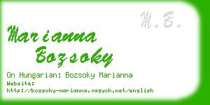 marianna bozsoky business card